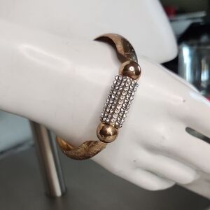 India Boutique Goldtone Rhinestone Accent Bollywood Bracelet